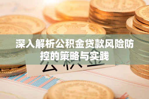 高港深入解析公积金贷款风险防控的策略与实践