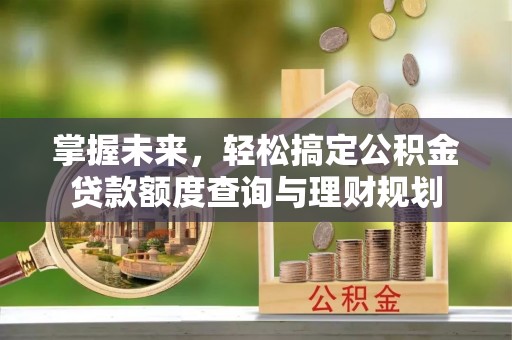 高港掌握未来，轻松搞定公积金贷款额度查询与理财规划