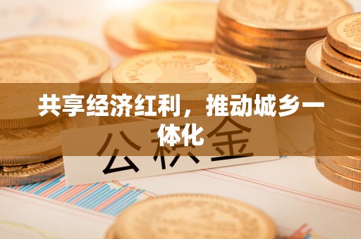 高港共享经济红利，推动城乡一体化